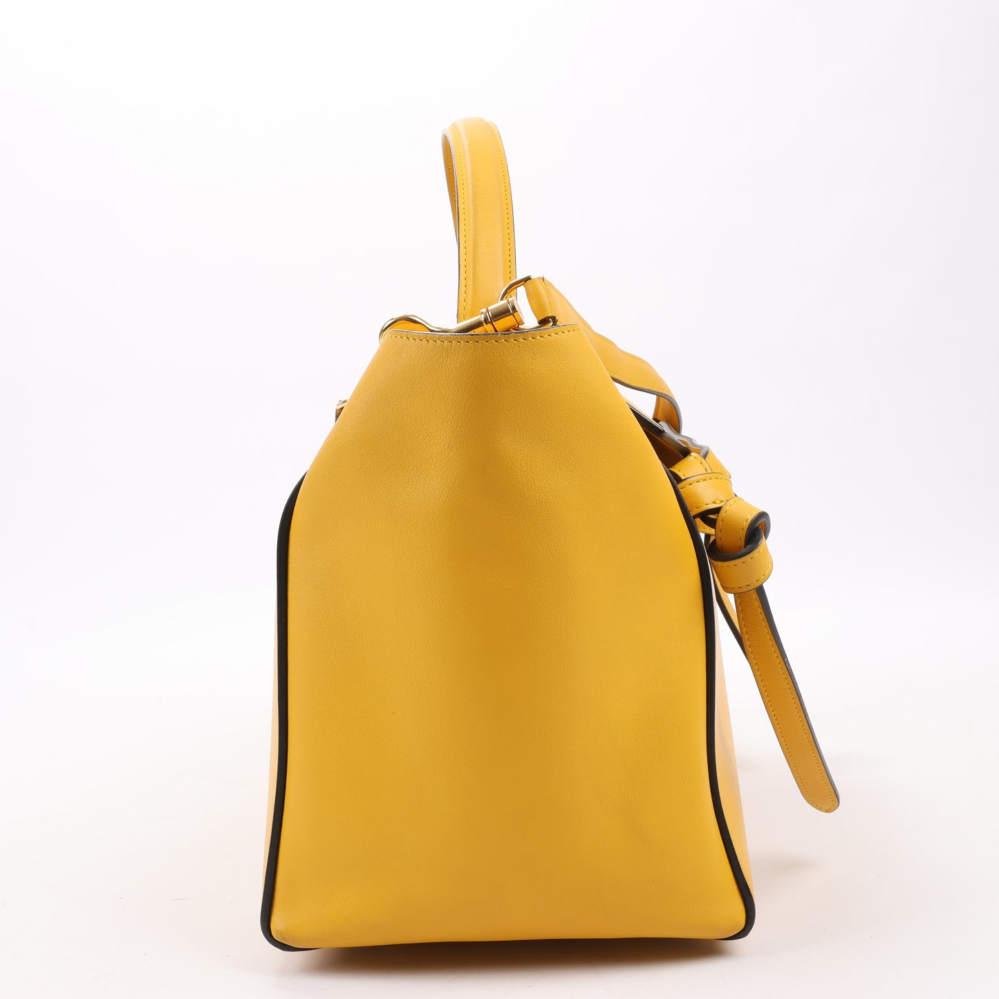 CELINE Smooth Calfskin Mini Belt Bag 2Way Handbag in Yellow