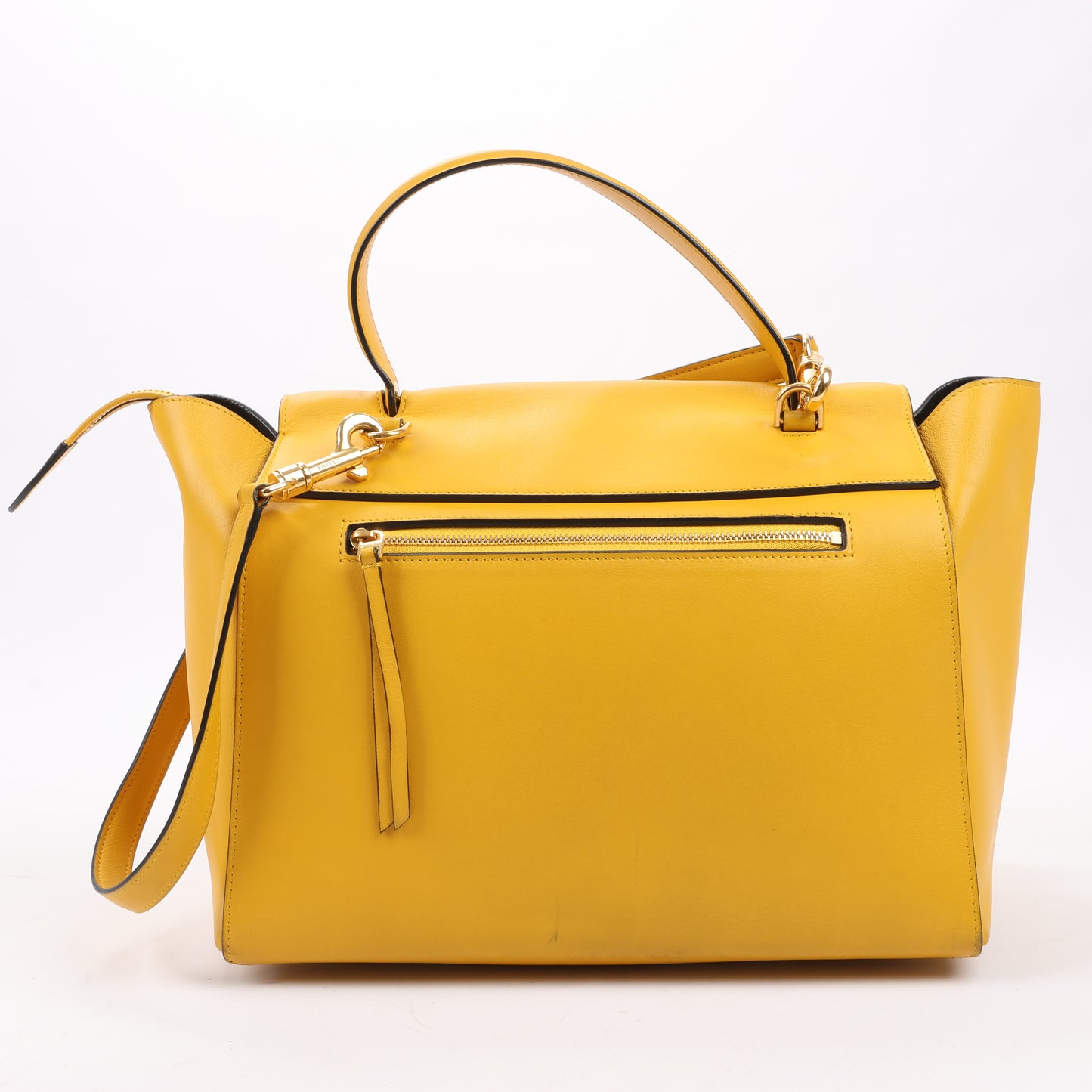 CELINE Smooth Calfskin Mini Belt Bag 2Way Handbag in Yellow
