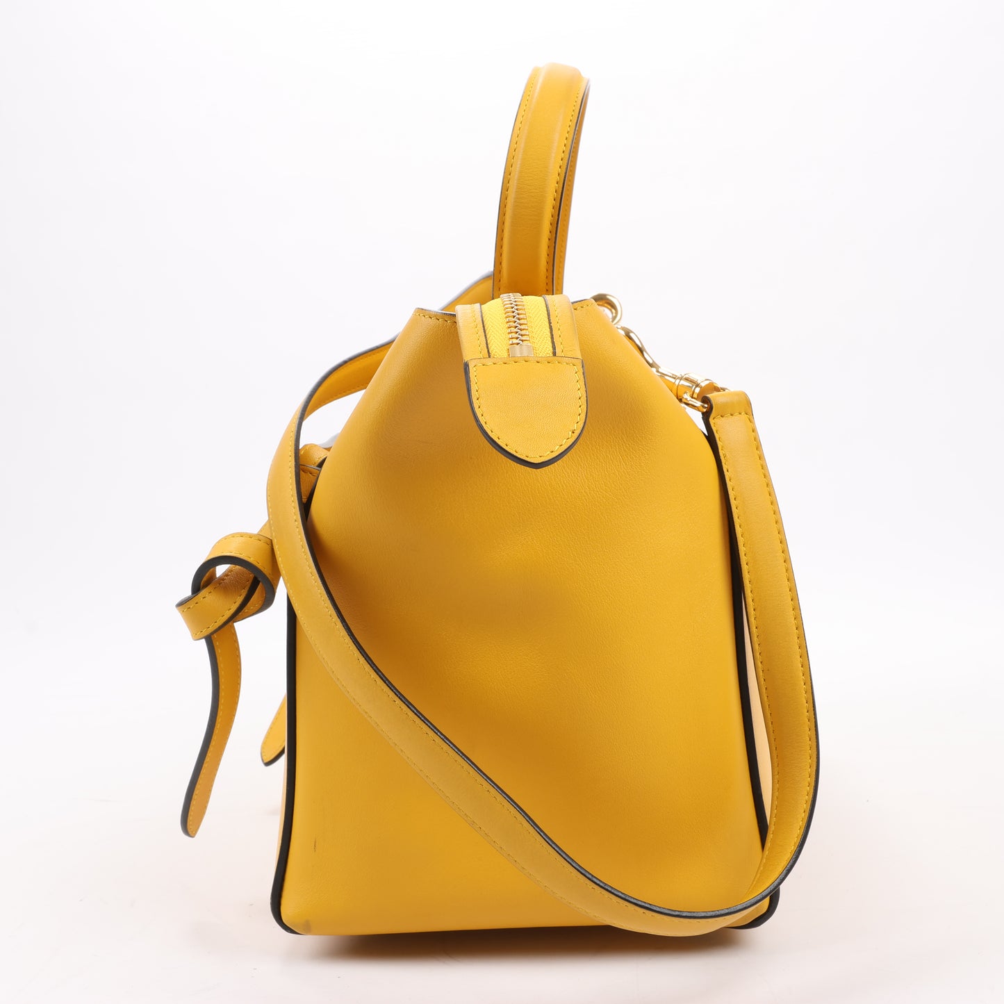 CELINE Smooth Calfskin Mini Belt Bag 2Way Handbag in Yellow