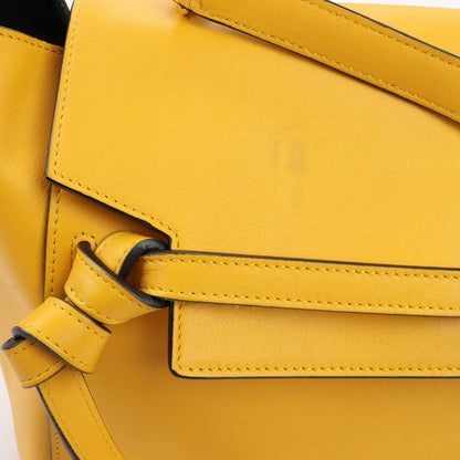 CELINE Smooth Calfskin Mini Belt Bag 2Way Handbag in Yellow