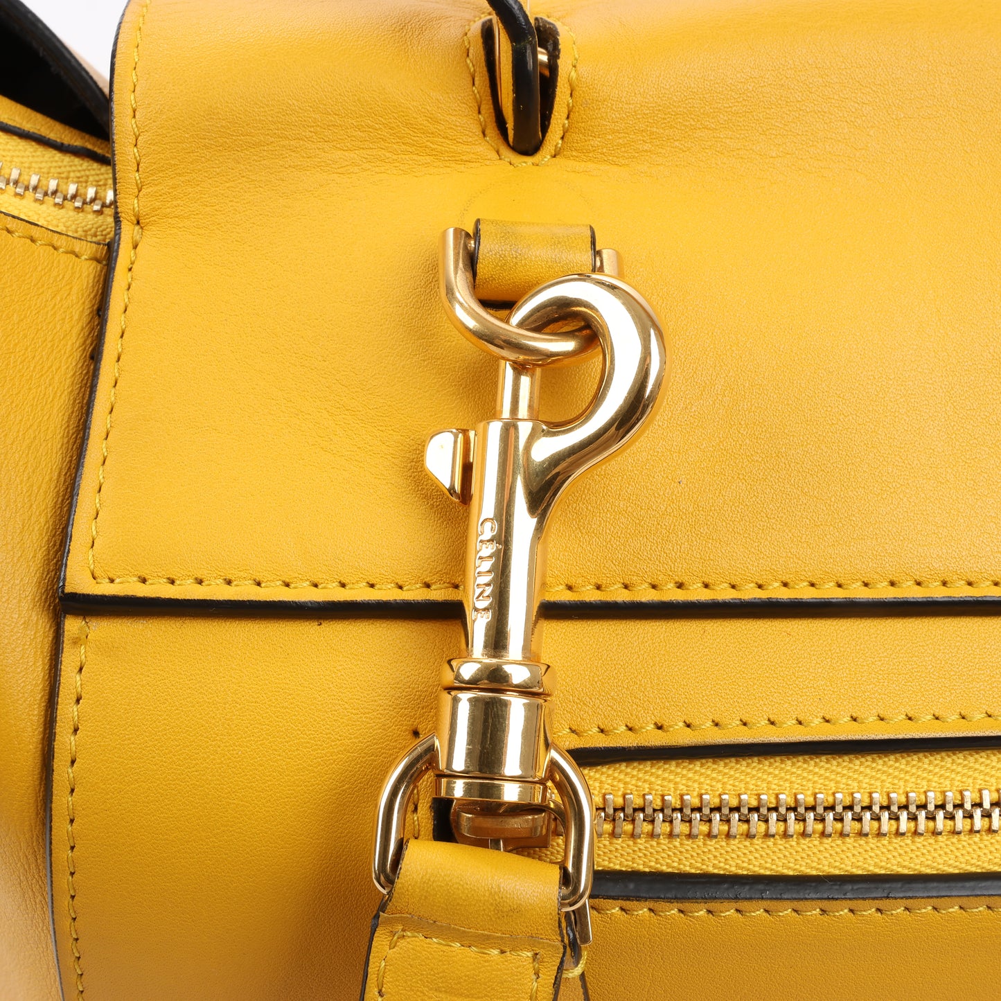 CELINE Smooth Calfskin Mini Belt Bag 2Way Handbag in Yellow