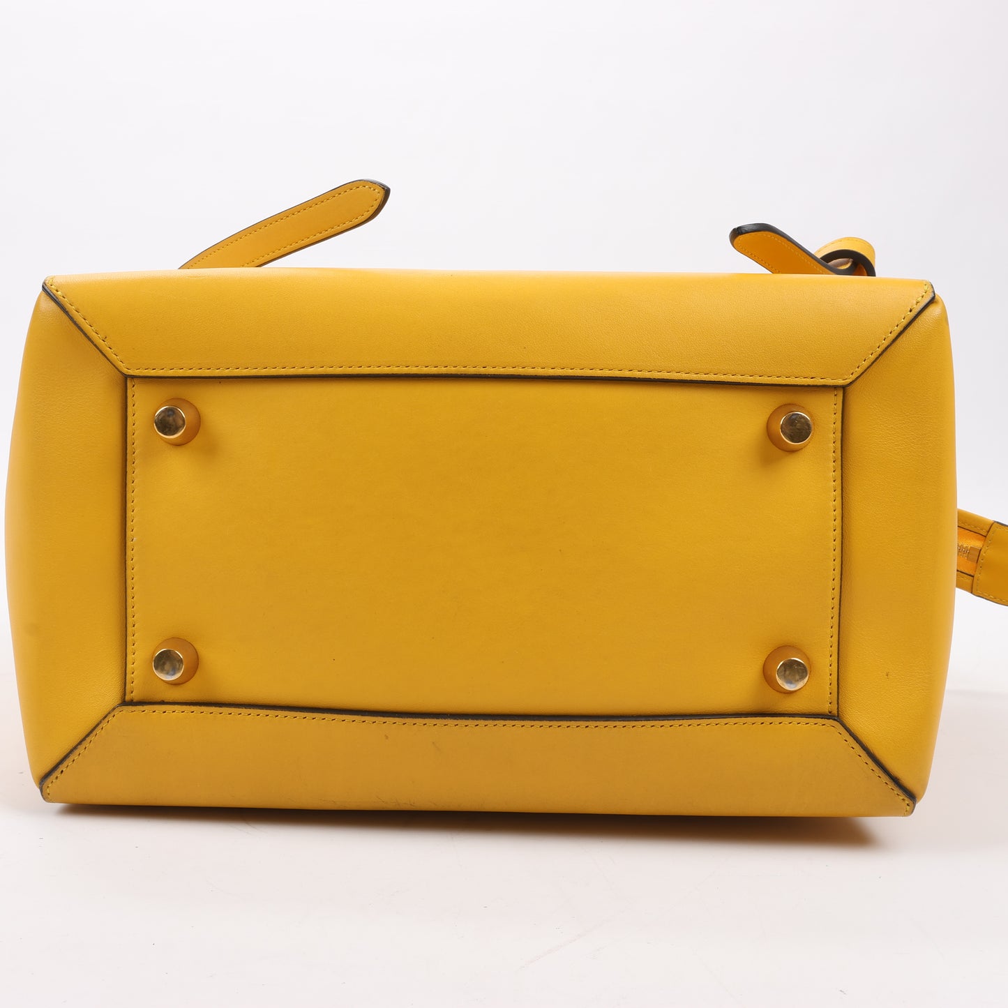 CELINE Smooth Calfskin Mini Belt Bag 2Way Handbag in Yellow