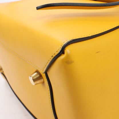 CELINE Smooth Calfskin Mini Belt Bag 2Way Handbag in Yellow