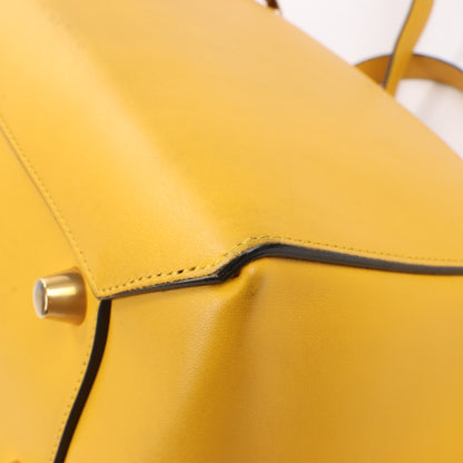 CELINE Smooth Calfskin Mini Belt Bag 2Way Handbag in Yellow