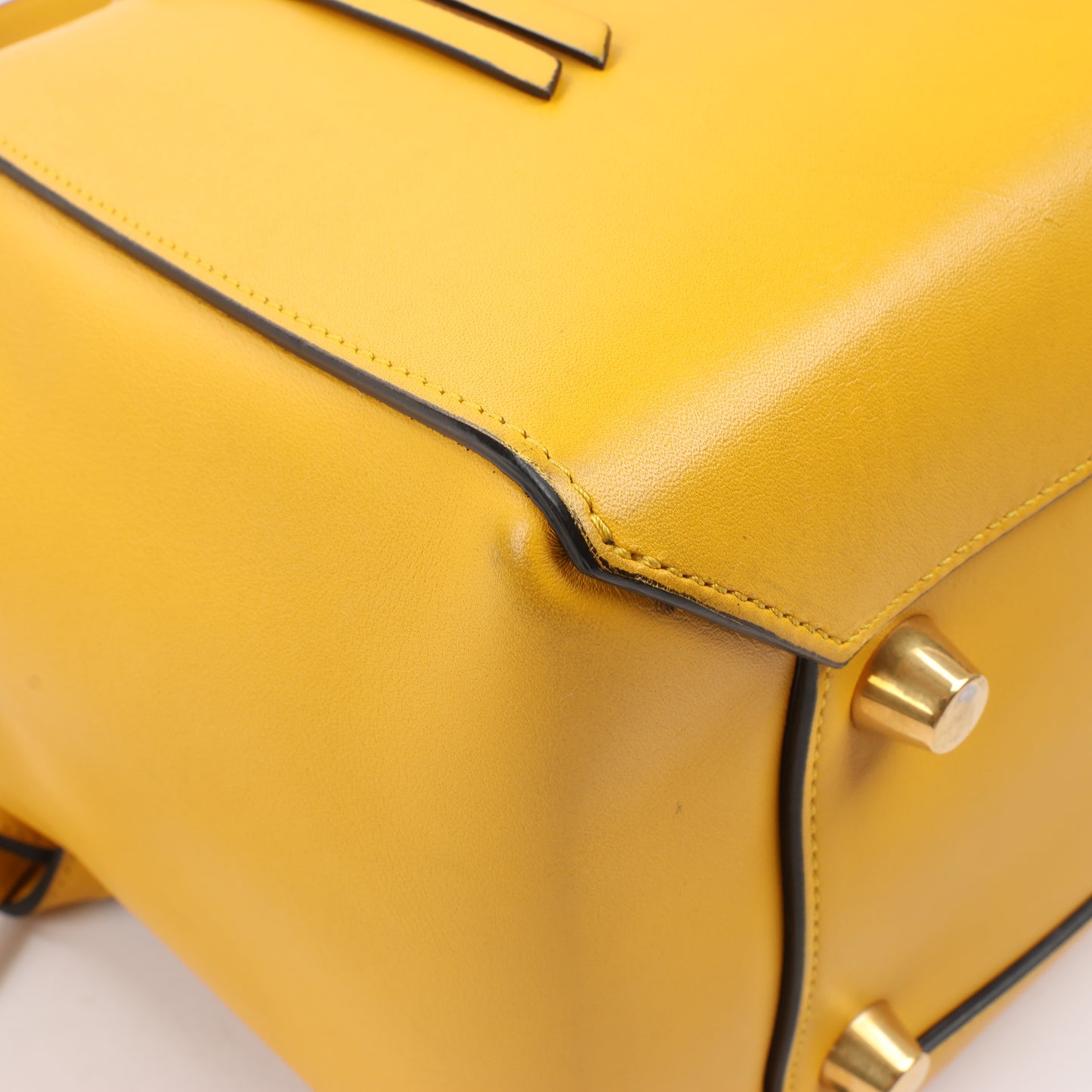 CELINE Smooth Calfskin Mini Belt Bag 2Way Handbag in Yellow