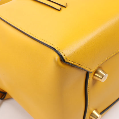 CELINE Smooth Calfskin Mini Belt Bag 2Way Handbag in Yellow
