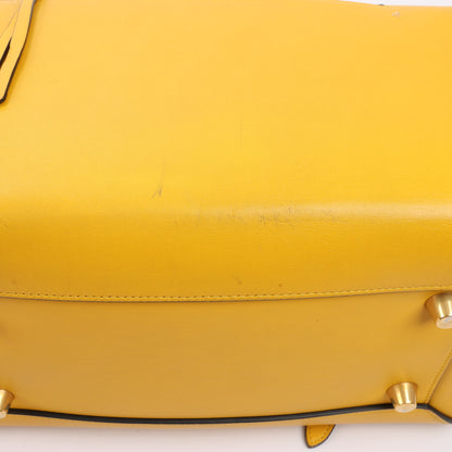CELINE Smooth Calfskin Mini Belt Bag 2Way Handbag in Yellow