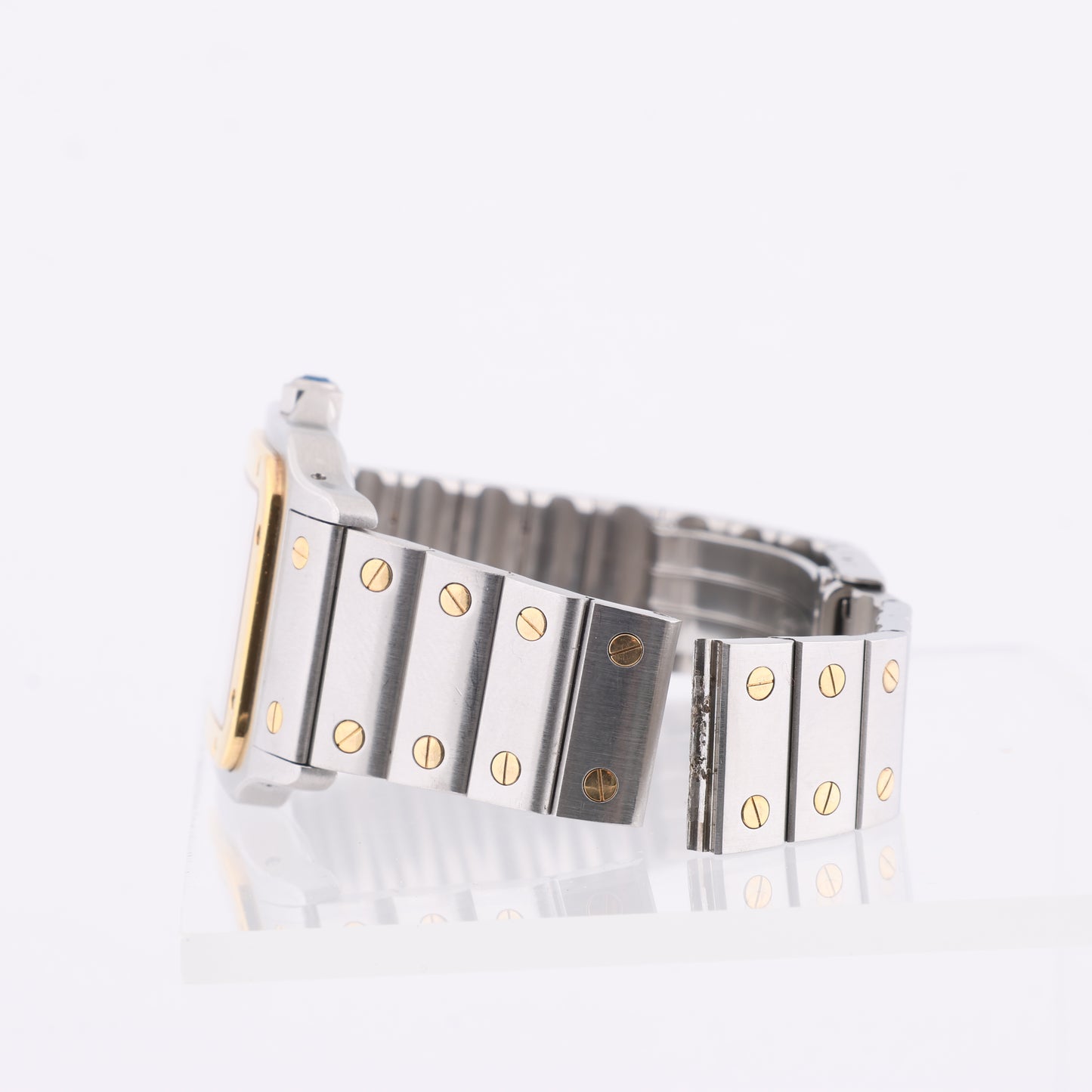 Cartier Santos Galbee W20011C4 1566BB084033 SS×YG QZ Uhr mit Elfenbein-Zifferblatt
