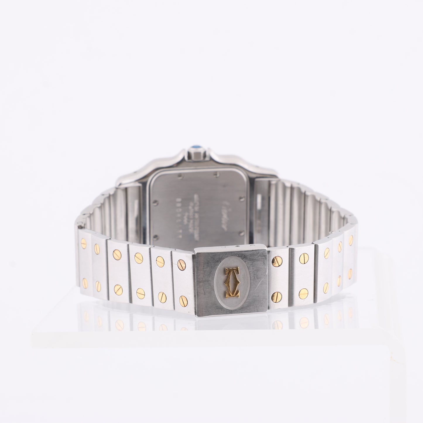 Cartier Santos Galbee W20011C4 1566BB084033 SS×YG QZ Uhr mit Elfenbein-Zifferblatt