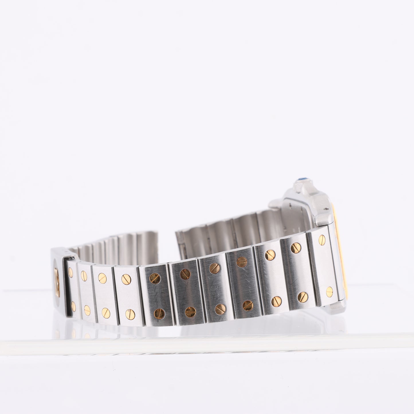 Cartier Santos Galbee W20011C4 1566BB084033 SS×YG QZ Uhr mit Elfenbein-Zifferblatt