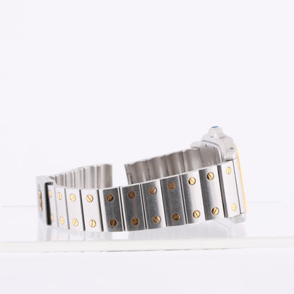 Cartier Santos Galbee W20011C4 1566BB084033 SS×YG QZ Uhr mit Elfenbein-Zifferblatt