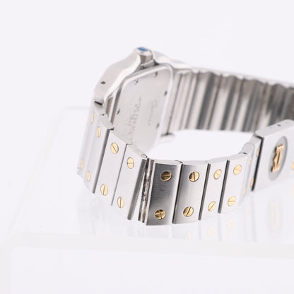 Cartier Santos Galbee W20011C4 1566BB084033 SS×YG QZ Uhr mit Elfenbein-Zifferblatt