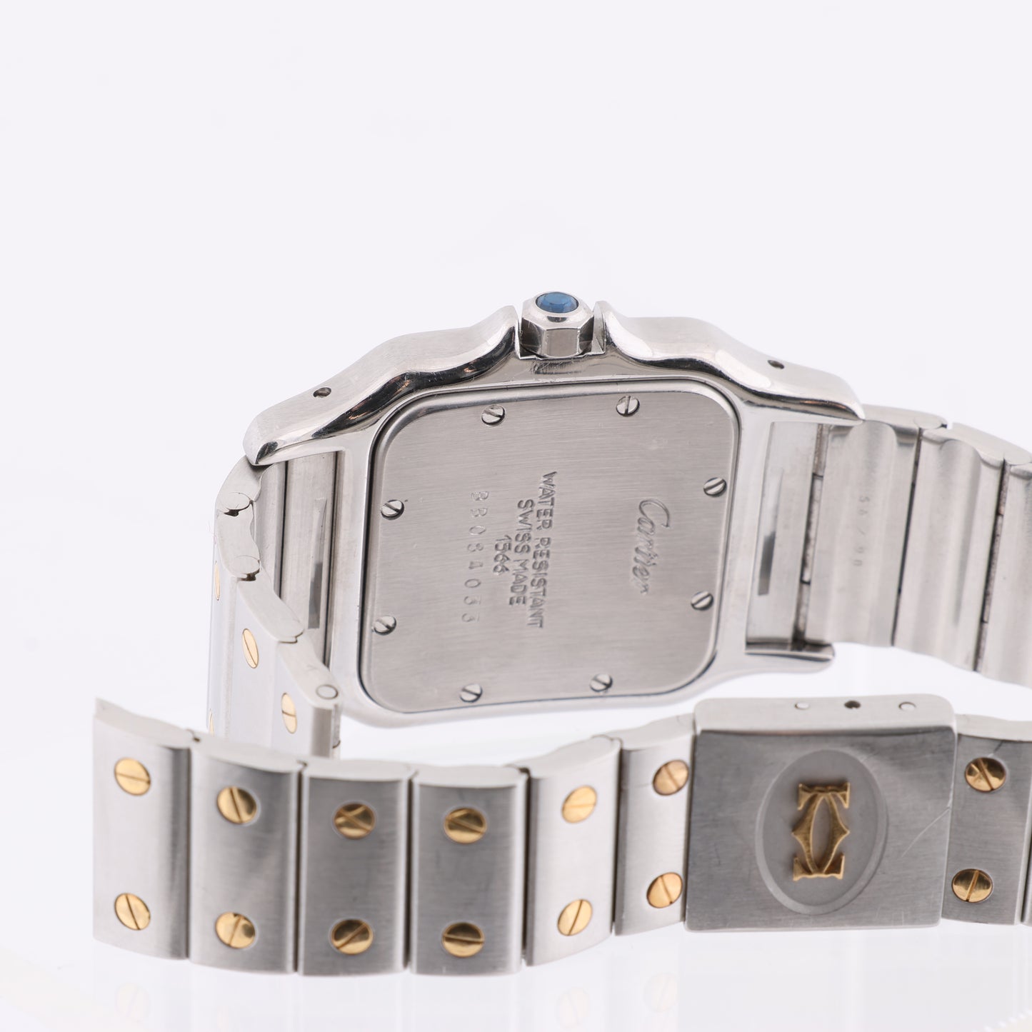 Cartier Santos Galbee W20011C4 1566BB084033 SS×YG QZ Uhr mit Elfenbein-Zifferblatt