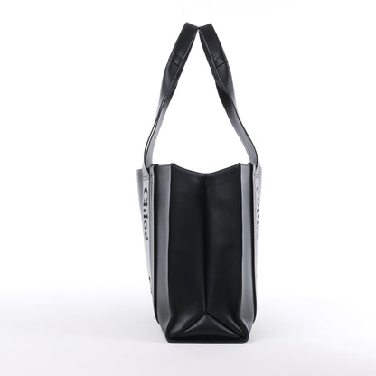 Chloe Woody Medium Leather Tote bag Black