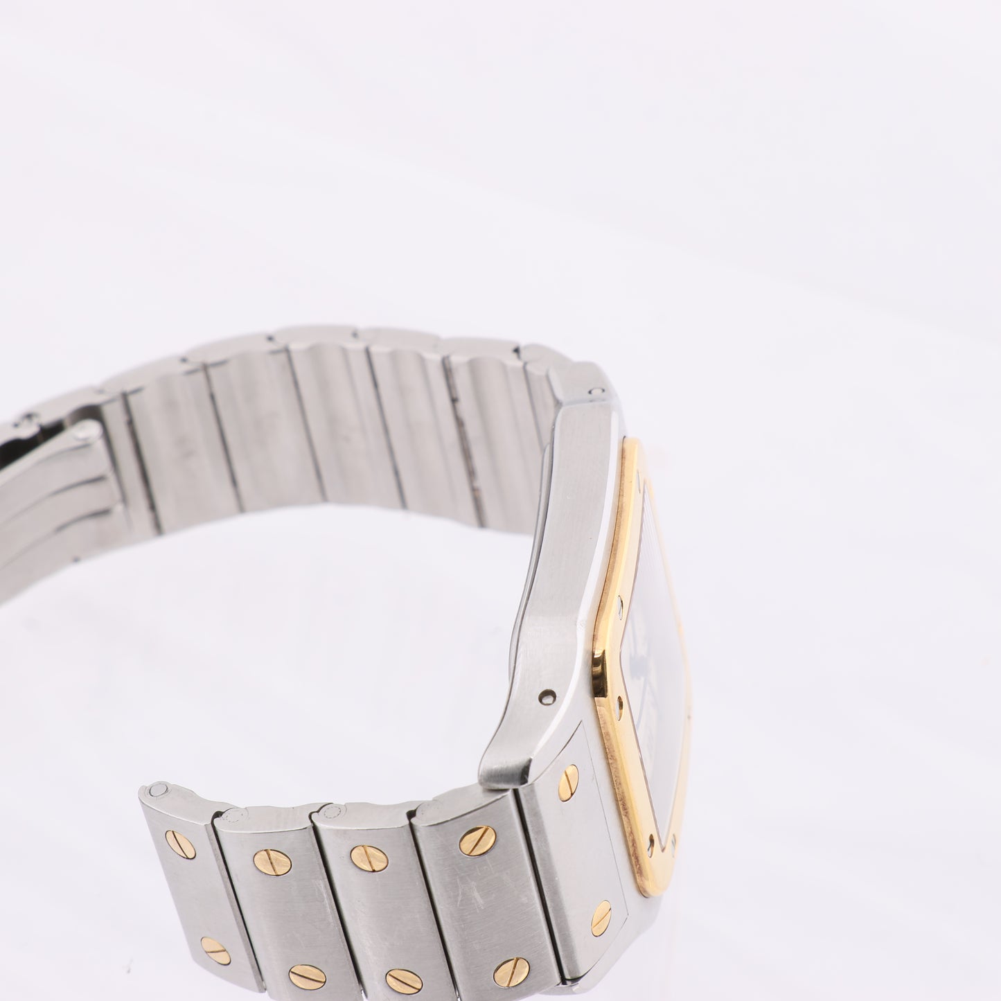 Cartier Santos Galbee W20011C4 1566BB084033 SS×YG QZ Uhr mit Elfenbein-Zifferblatt