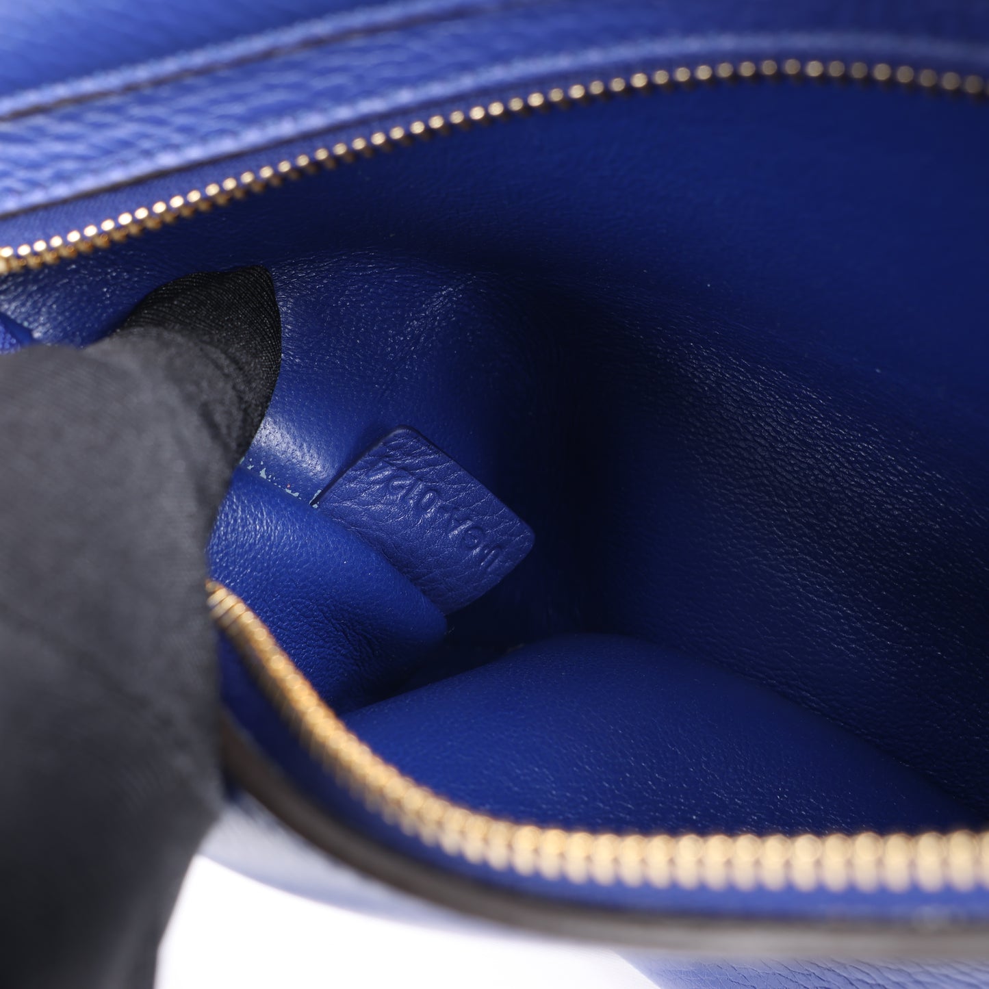 CELINE Trapeze Leather x Suede 2Way Handbag in Blue