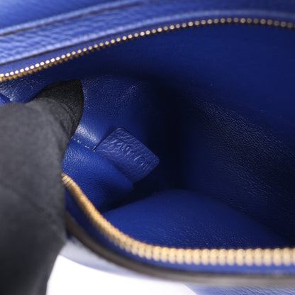 CELINE Trapeze Leather x Suede 2Way Handbag in Blue