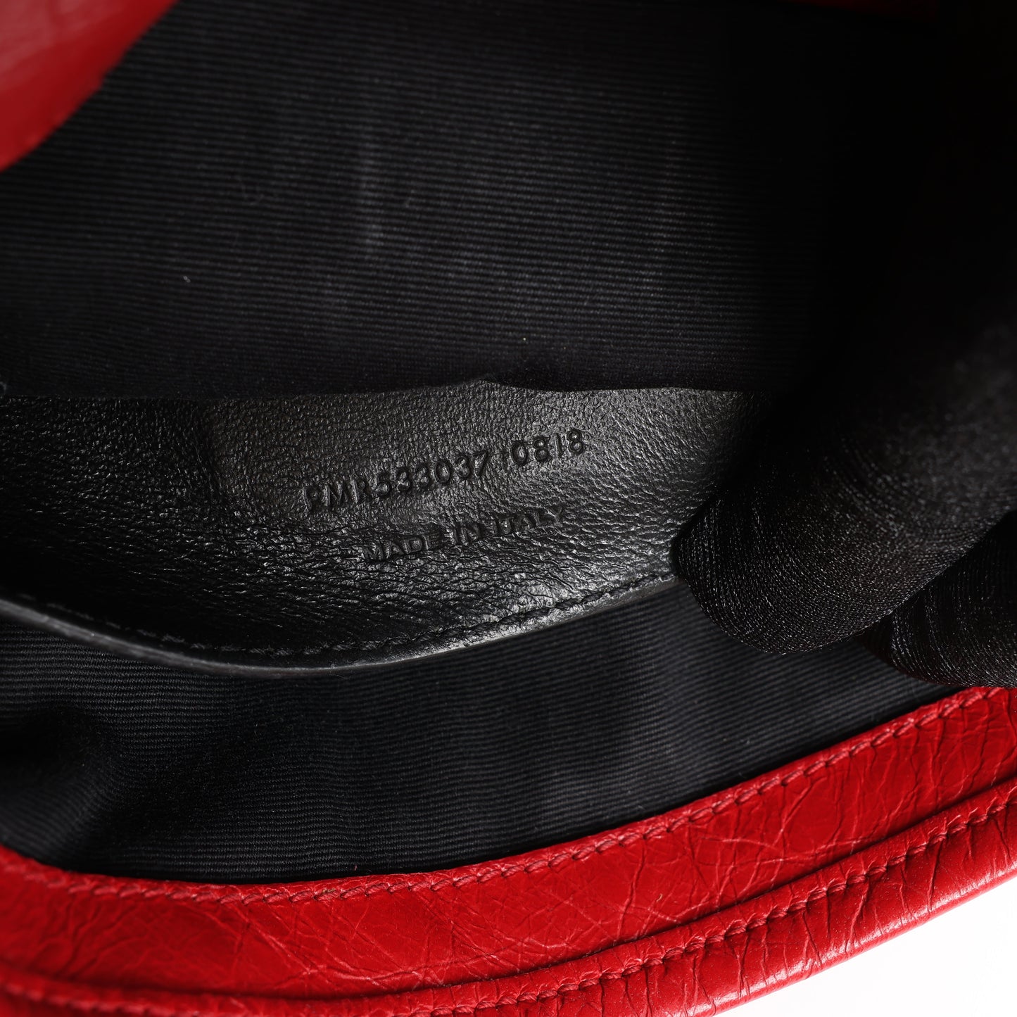 Saint Laurent Paris Niki Baby Leather Chain Shoulder Bag Red 533037