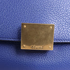 CELINE Trapeze Leather x Suede 2Way Handbag in Blue