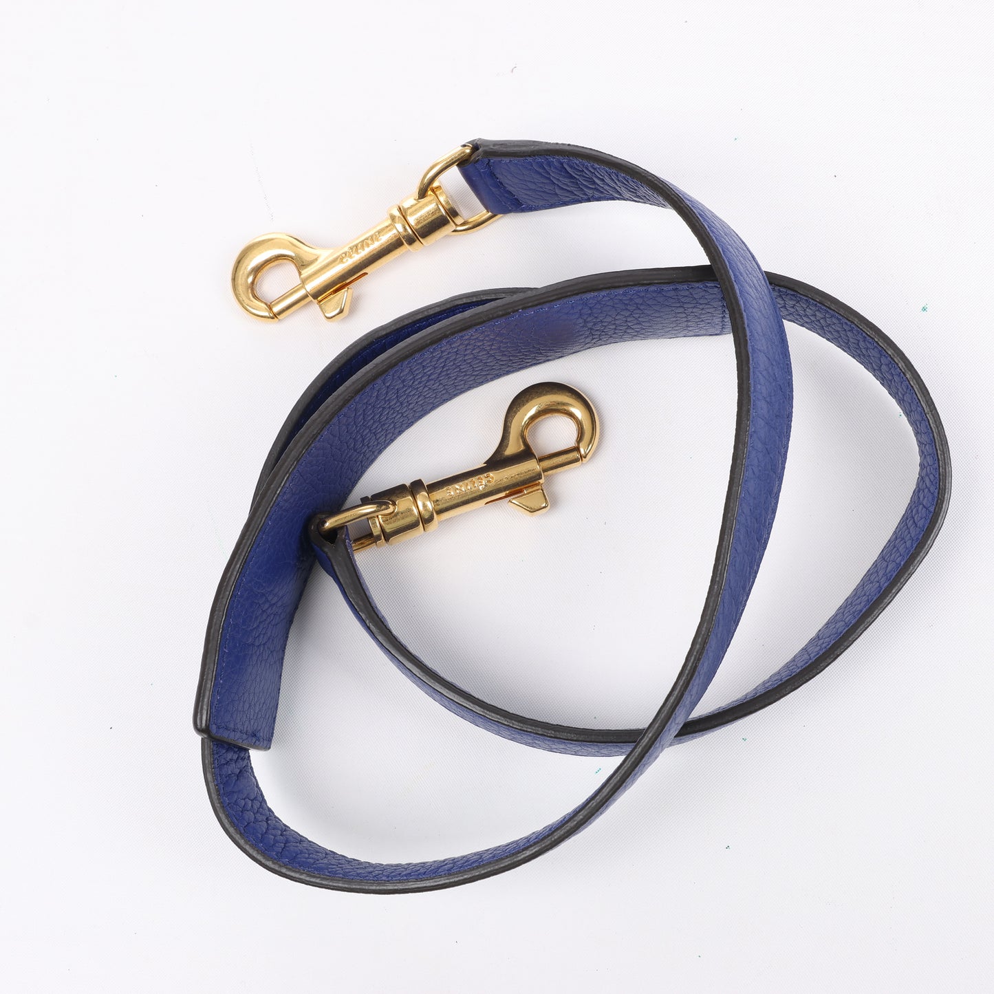 CELINE Trapeze Leather x Suede 2Way Handbag in Blue