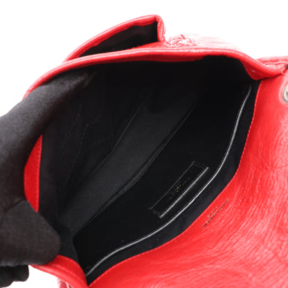 Sac bandoulière chaîne en cuir Niki Baby de Saint Laurent Paris Rouge 533037