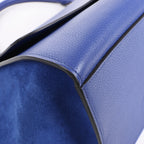 CELINE Trapeze Leather x Suede 2Way Handbag in Blue