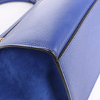 CELINE Trapeze Leather x Suede 2Way Handbag in Blue
