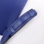 CELINE Trapeze Leather x Suede 2Way Handbag in Blue