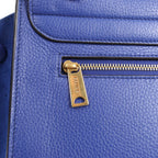 CELINE Trapeze Leather x Suede 2Way Handbag in Blue