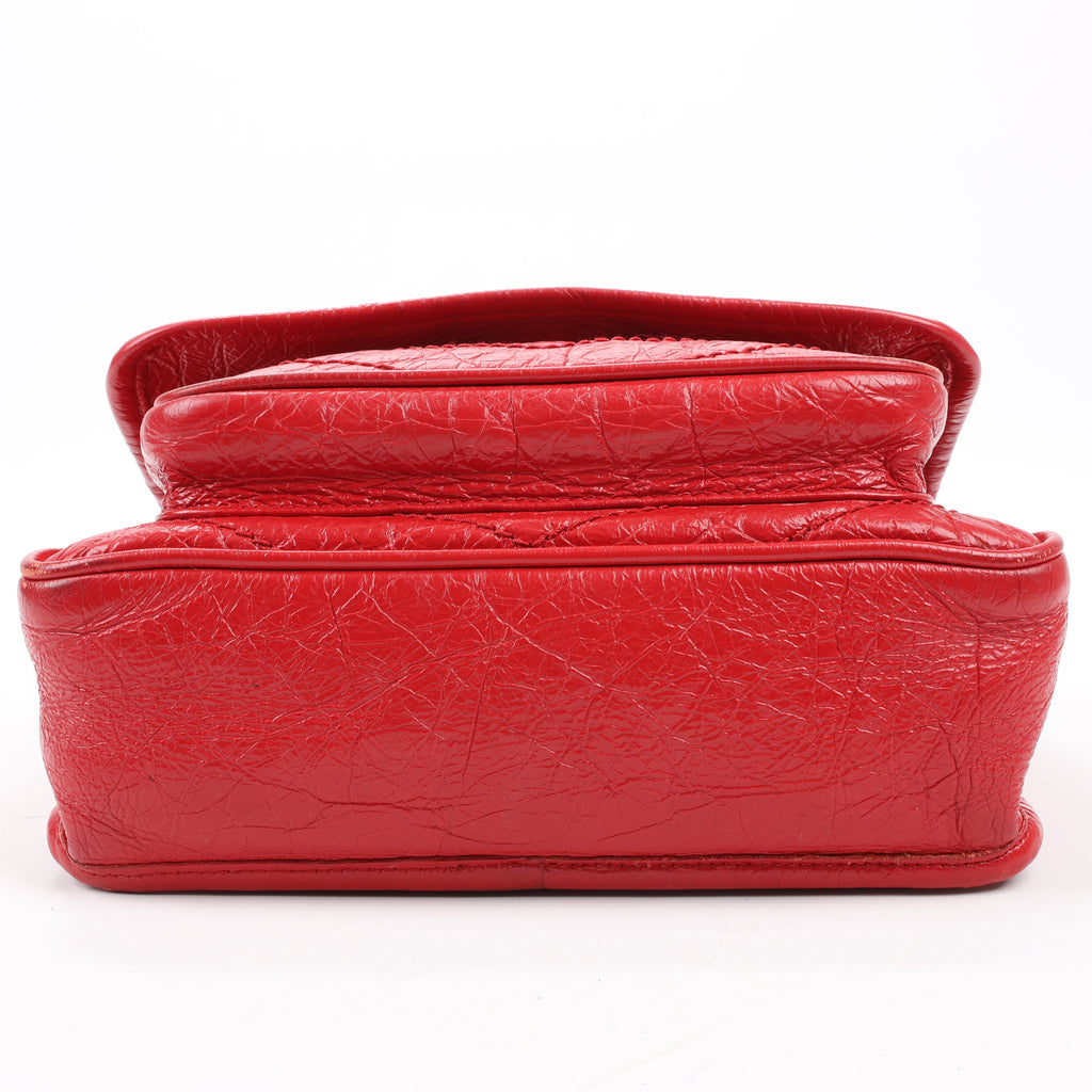 Saint Laurent Paris Niki Baby Leather Chain Shoulder Bag Red 533037
