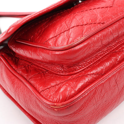 Saint Laurent Paris Niki Baby Leather Chain Shoulder Bag Red 533037