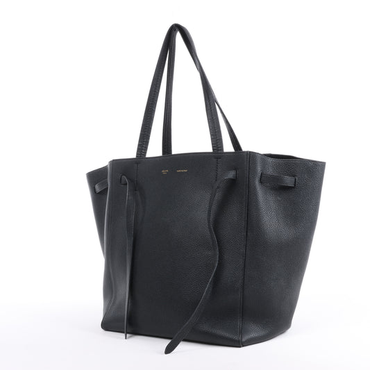 Petit sac à bandoulière en cuir Cabas Phantom de Céline, noir