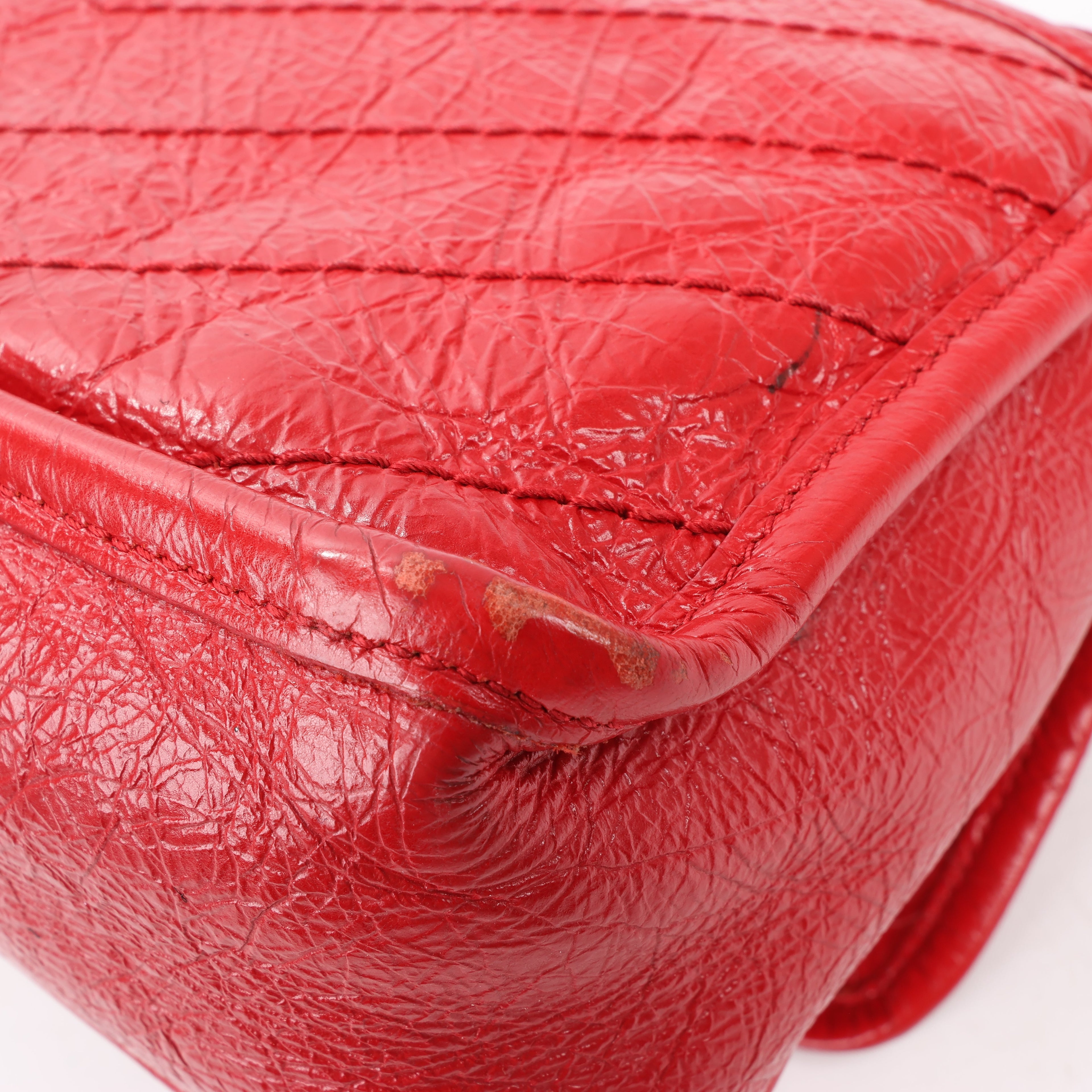 Saint Laurent Paris Niki Baby Leather Chain Shoulder Bag Red 533037