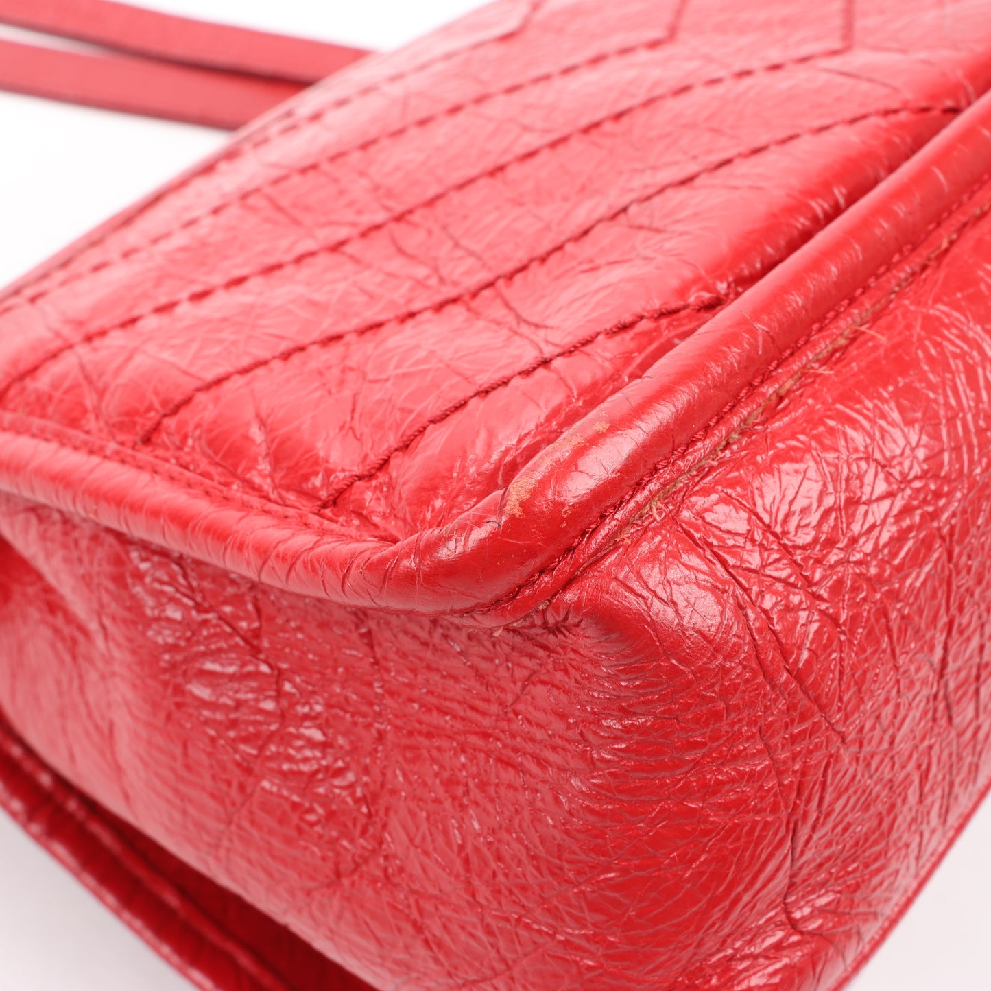 Saint Laurent Paris Niki Baby Leather Chain Shoulder Bag Red 533037