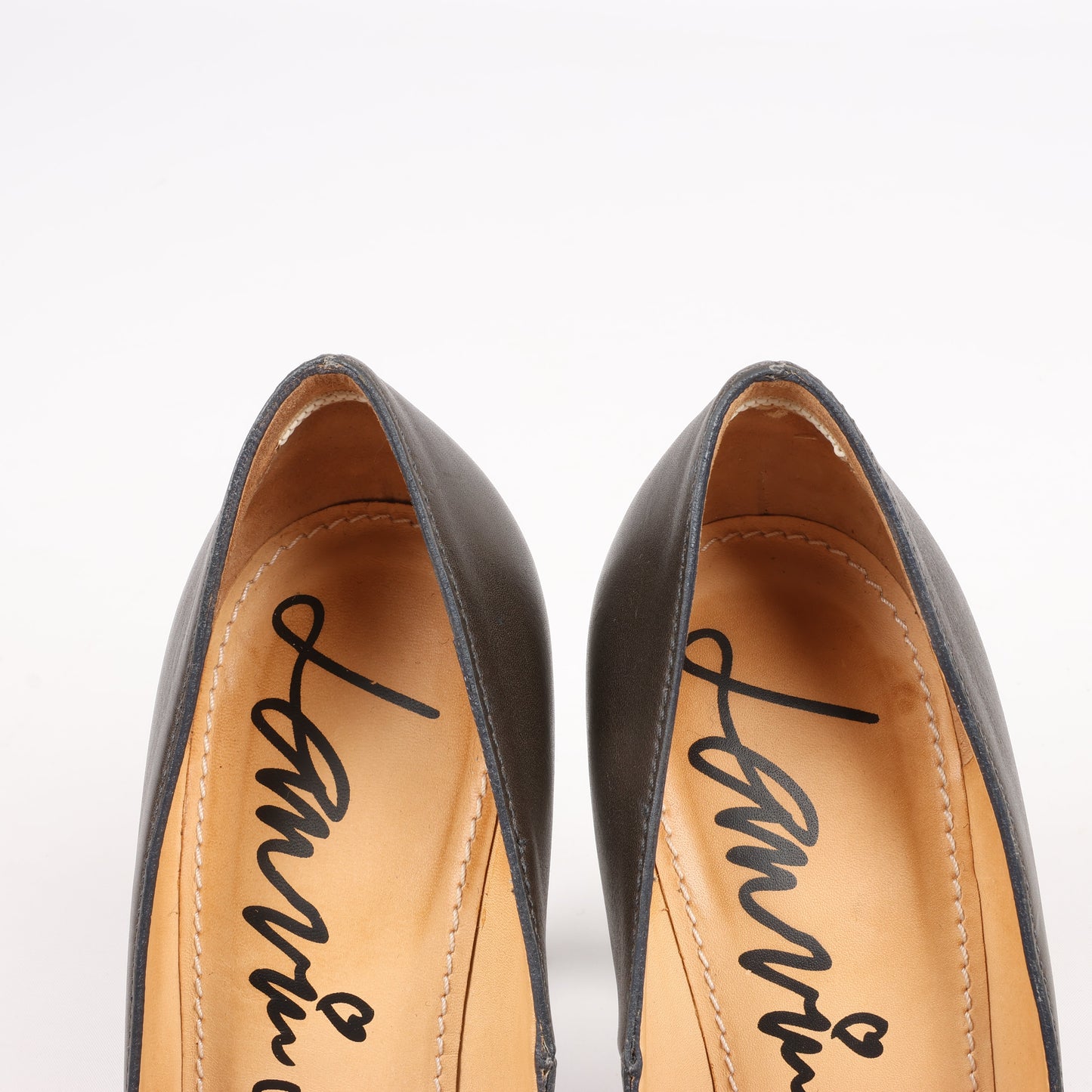 Escarpins Lanvin Paris à plateforme en cuir gris orné de bijoux, pointure 37,5