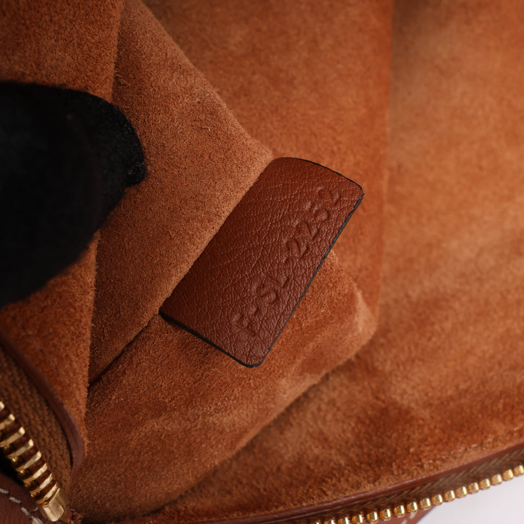 CELINE Supple Calfskin Medium Romy Shoulder Bag in Brown