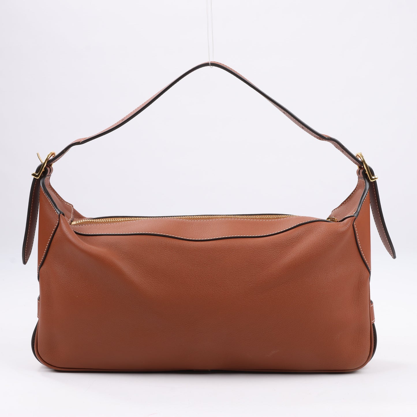 CELINE Supple Calfskin Medium Romy Shoulder Bag in Brown