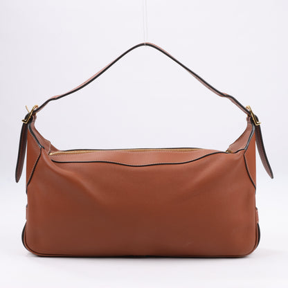 CELINE Supple Calfskin Medium Romy Shoulder Bag in Brown