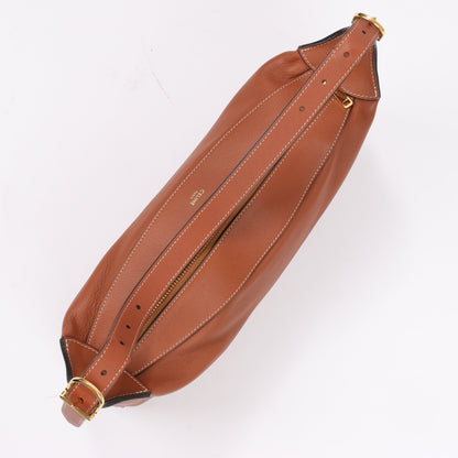 CELINE Supple Calfskin Medium Romy Shoulder Bag in Brown