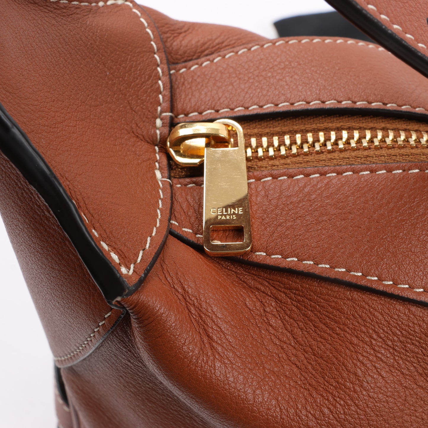 CELINE Supple Calfskin Medium Romy Shoulder Bag in Brown