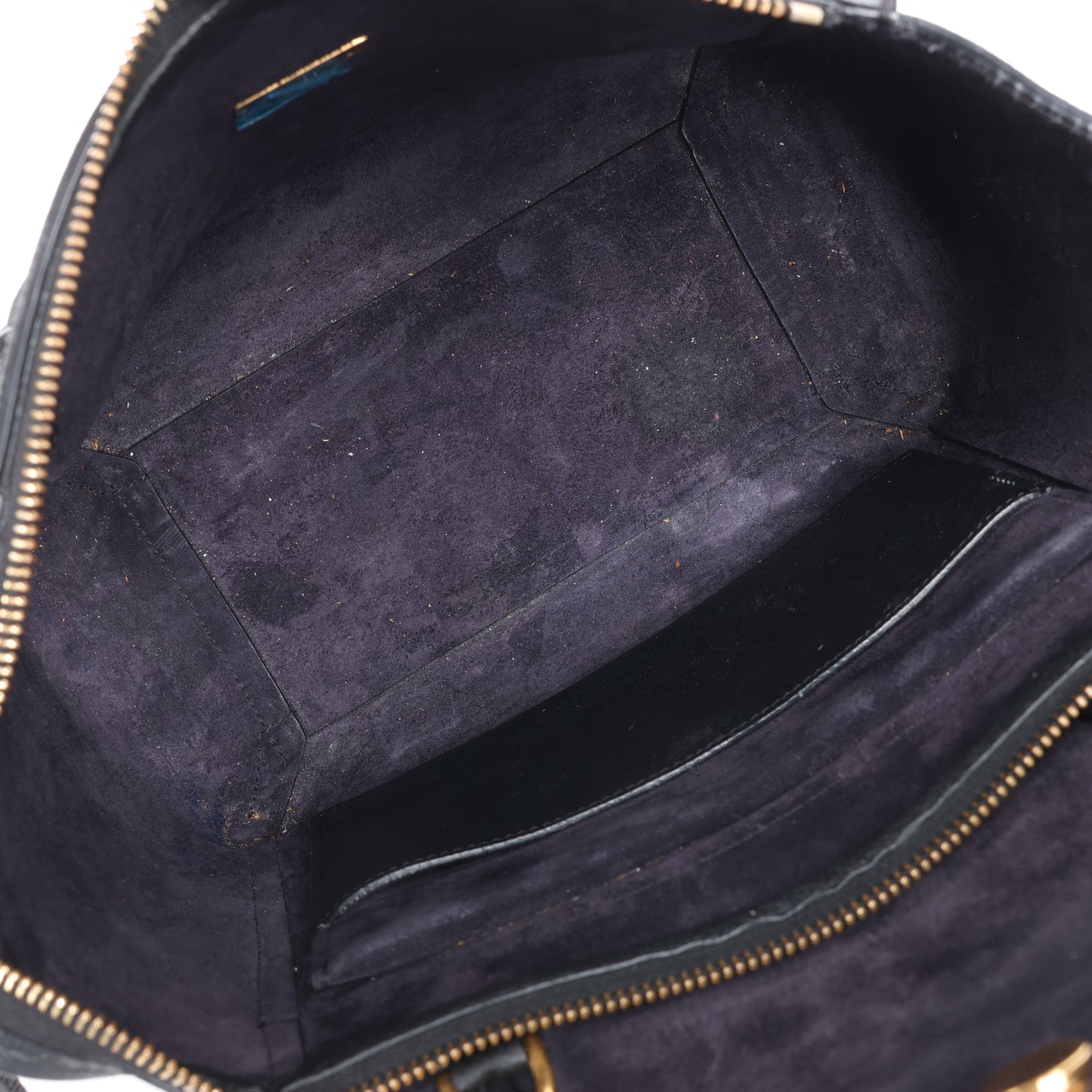 CELINE Belt Bag Grained Calfskin Micro 2Way Handbag in Black