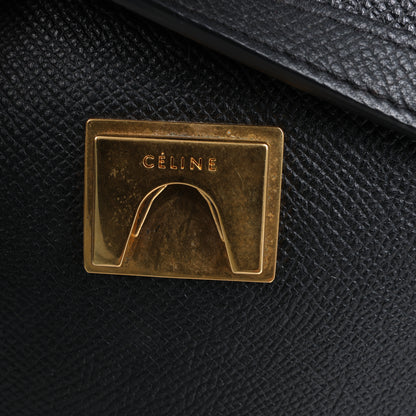 CELINE Belt Bag Grained Calfskin Micro 2Way Handbag in Black