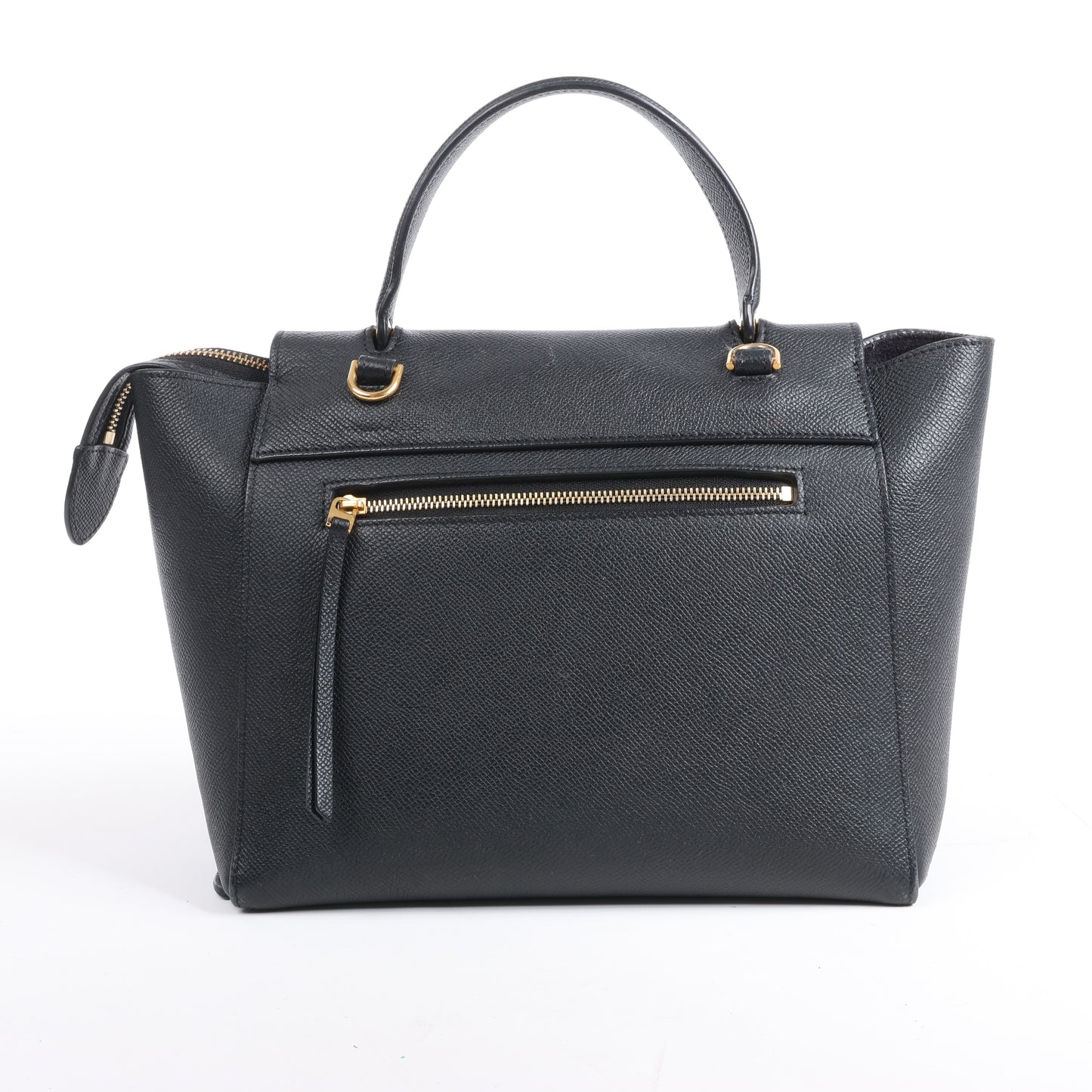 CELINE Belt Bag Grained Calfskin Micro 2Way Handbag in Black