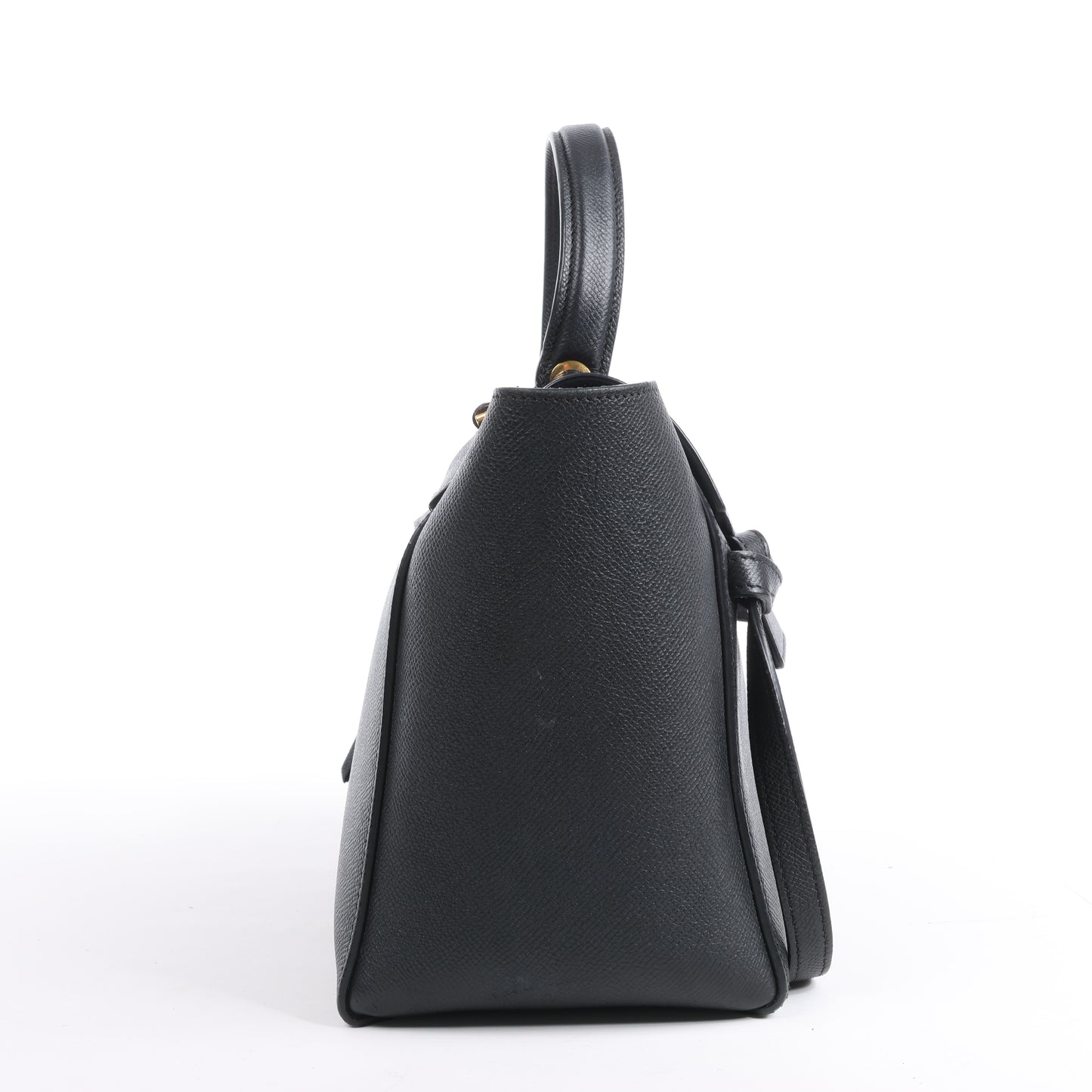 CELINE Belt Bag Grained Calfskin Micro 2Way Handbag in Black