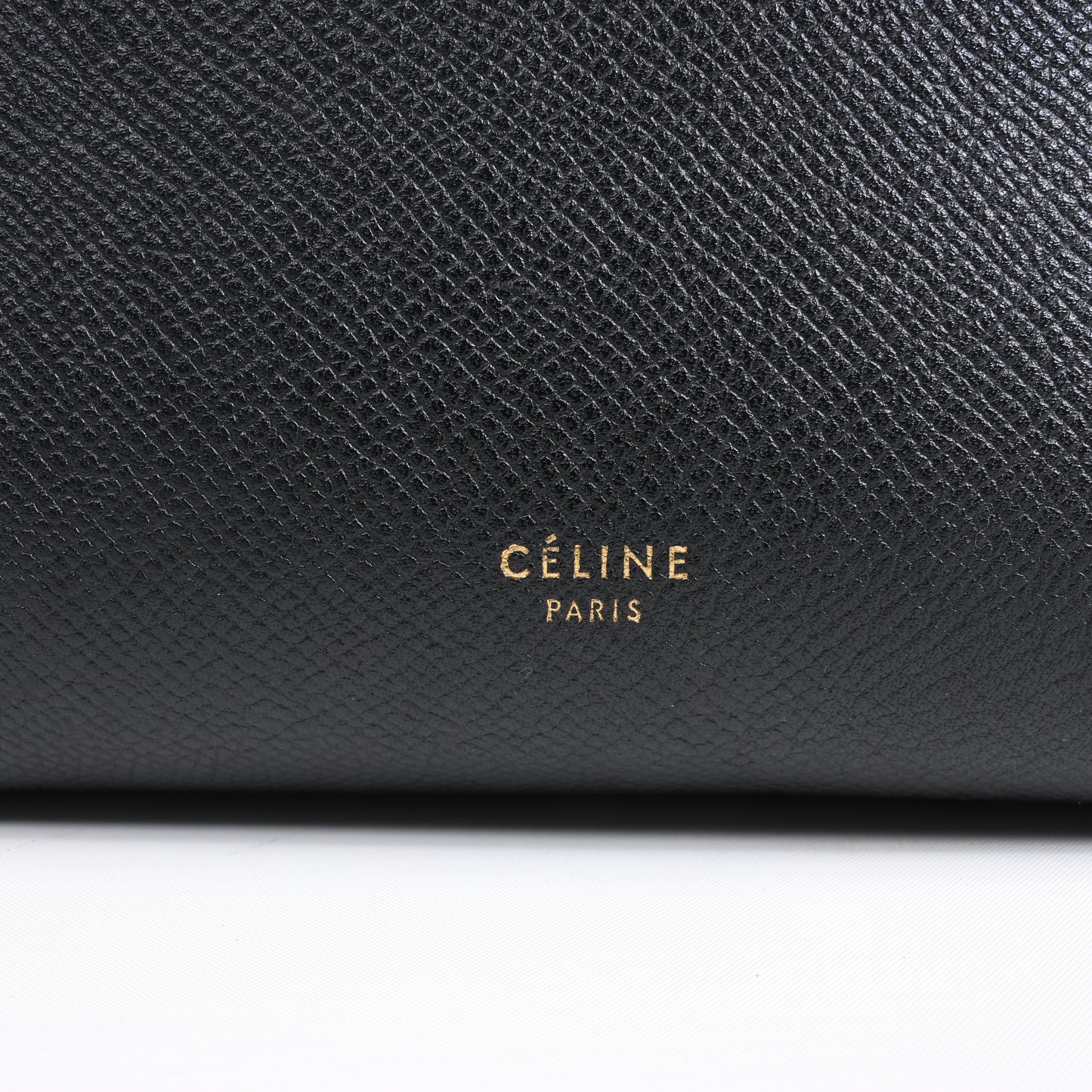 CELINE Belt Bag Grained Calfskin Micro 2Way Handbag in Black