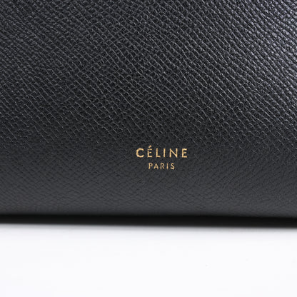 CELINE Belt Bag Grained Calfskin Micro 2Way Handbag in Black