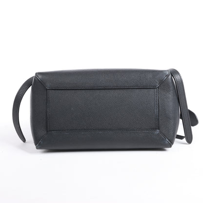 CELINE Belt Bag Grained Calfskin Micro 2Way Handbag in Black