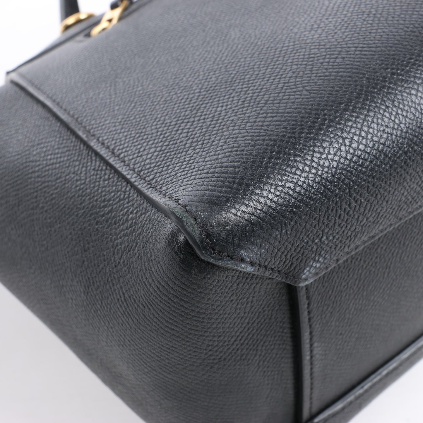 CELINE Belt Bag Grained Calfskin Micro 2Way Handbag in Black