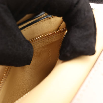 CELINE Classic Box Small Leather Shoulder Bag in Powder Beige