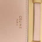 CELINE Classic Box Small Leather Shoulder Bag in Powder Beige